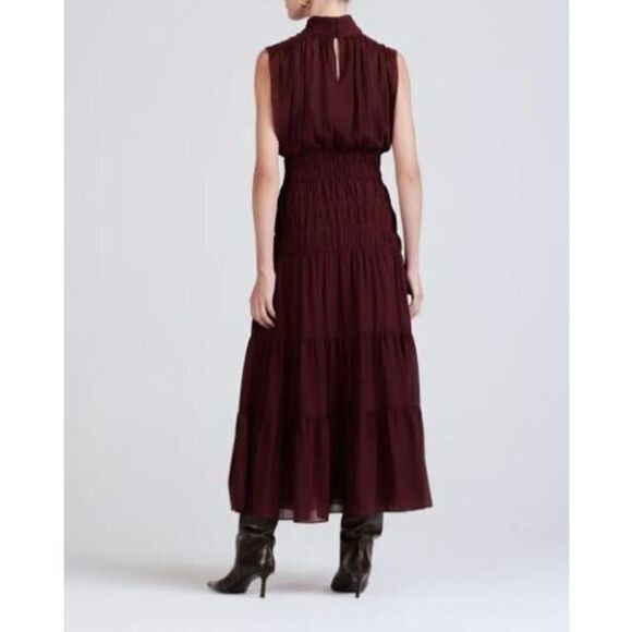 Derek Lam Burgundy Midi Dress XL sizing - Picture 2 of 13